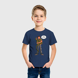 Футболка хлопковая детская 2025 может не надо, цвет: тёмно-синий — фото 2