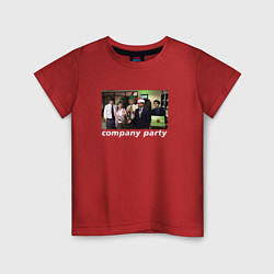 Футболка хлопковая детская The Office - company party, цвет: красный