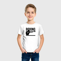 Футболка хлопковая детская Боксер boxing, цвет: белый — фото 2