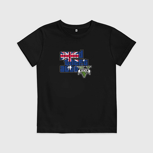 Детская футболка ГТА 5 лого / Черный – фото 1