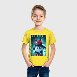 Футболка хлопковая детская Totocraft halloween - horror, цвет: желтый — фото 2