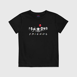 Футболка хлопковая детская Halloween friends horror, цвет: черный