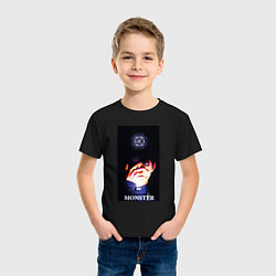 Футболка хлопковая детская Exo monster, цвет: черный — фото 2