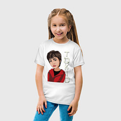 Футболка хлопковая детская Tokio - money heist, цвет: белый — фото 2
