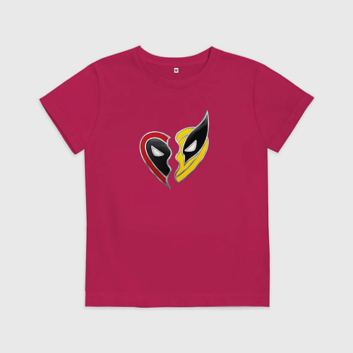 Детская футболка Дэдпул и Росомаха / Маджента – фото 1