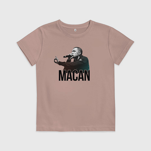 Детская футболка Macan - Rap / Пыльно-розовый – фото 1