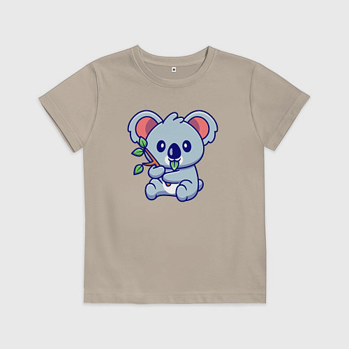 Детская футболка Коала / Миндальный – фото 1