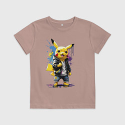 Детская футболка Cool Pikachu - watercolor sketch