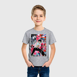 Футболка хлопковая детская Магическая битва Юта арт, цвет: меланж — фото 2