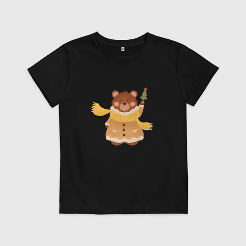 Детская футболка Маленький медведик / Черный – фото 1