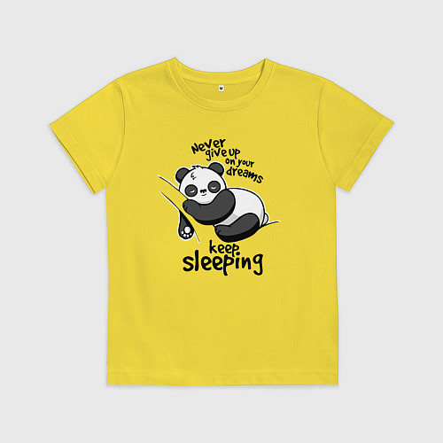 Детская футболка Никогда не отказывайся от своих мечтаний / Желтый – фото 1