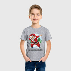 Футболка хлопковая детская Dab Santa, цвет: меланж — фото 2