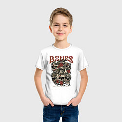Футболка хлопковая детская Привлекательные кости, цвет: белый — фото 2