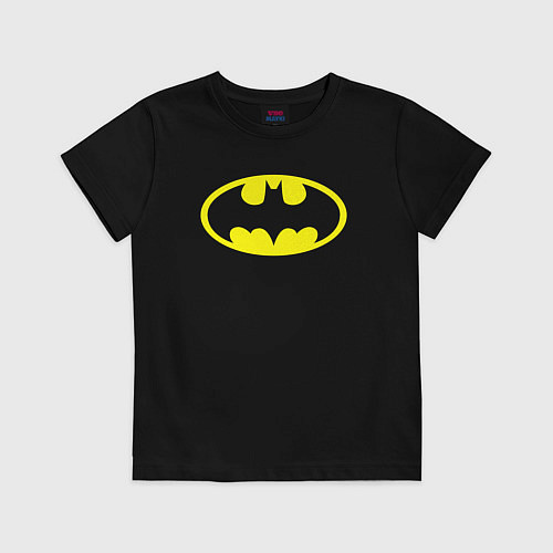Детская футболка Batman logo / Черный – фото 1