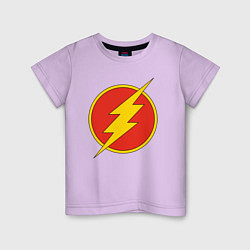 Футболка хлопковая детская Flash logo, цвет: лаванда