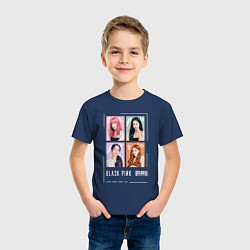 Футболка хлопковая детская Blackpink 4 colors, цвет: тёмно-синий — фото 2