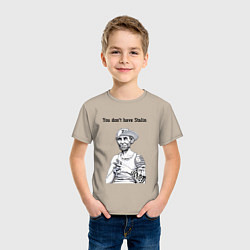 Футболка хлопковая детская You dont have Stalin, цвет: миндальный — фото 2