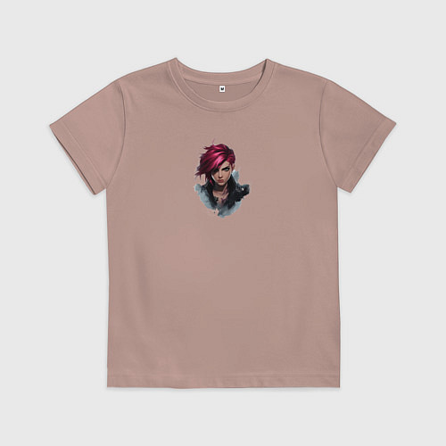 Детская футболка Вай из Аркейн / Пыльно-розовый – фото 1