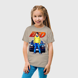 Футболка хлопковая детская Такуми & АЕ86, цвет: миндальный — фото 2