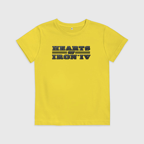Детская футболка Logo Hearts of Iron / Желтый – фото 1