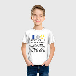 Футболка хлопковая детская Sherlock doctor, цвет: белый — фото 2