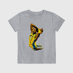 Футболка хлопковая детская Kobe Bryant dunk, цвет: меланж