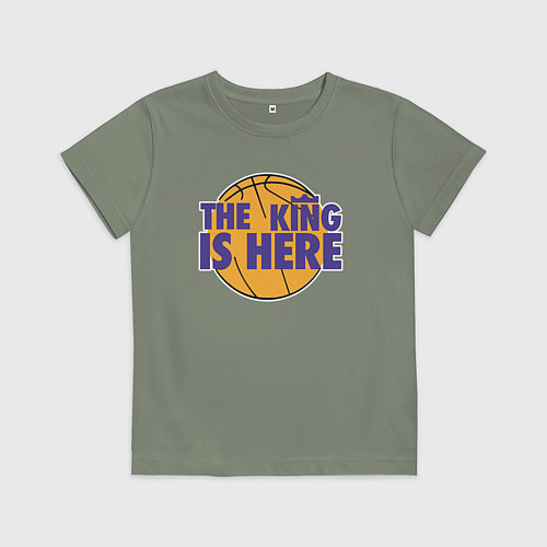 Детская футболка Леброн - король здесь / Авокадо – фото 1