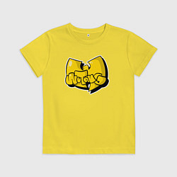 Футболка хлопковая детская Wu-Tang bubble, цвет: желтый