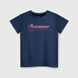 Футболка хлопковая детская Avengers endgame logo, цвет: тёмно-синий