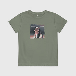 Футболка хлопковая детская Карина aespa, цвет: авокадо