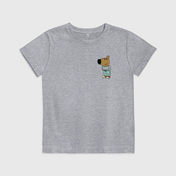 Футболка хлопковая детская Just a chill guy, цвет: меланж