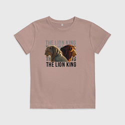 Футболка хлопковая детская The Lion King, цвет: пыльно-розовый