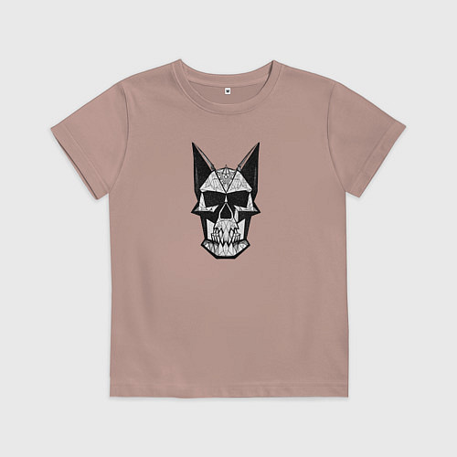 Детская футболка Skull symbol / Пыльно-розовый – фото 1
