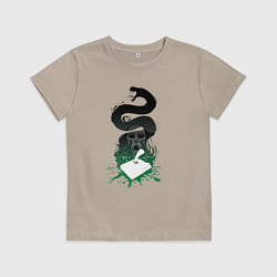 Футболка хлопковая детская Дневник Тома Реддла - Гарри Поттер, цвет: миндальный