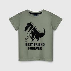 Футболка хлопковая детская Godzilla best friend, цвет: авокадо