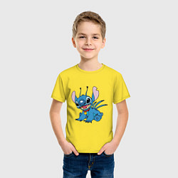 Футболка хлопковая детская Alien Stitch, цвет: желтый — фото 2
