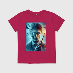 Детская футболка Harry Potter - wizard with magic stick