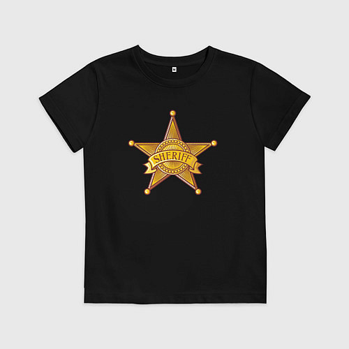 Детская футболка Шериф / Черный – фото 1