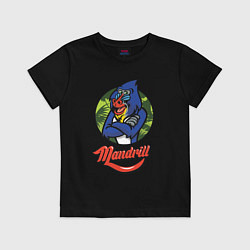 Футболка хлопковая детская Mandrill, цвет: черный