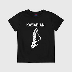 Футболка хлопковая детская Kasabian - logo, цвет: черный