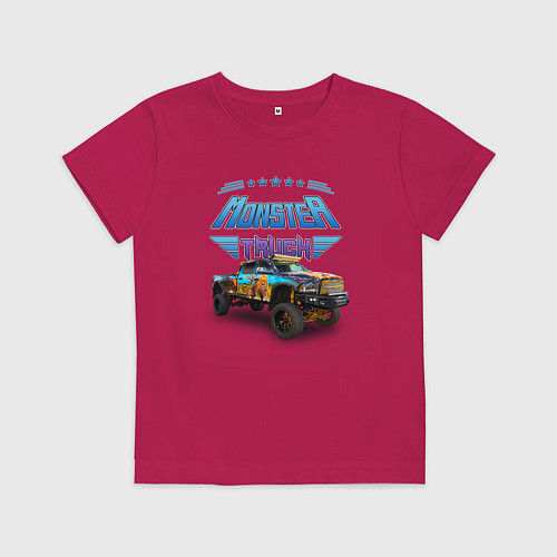 Детская футболка Monster truck / Маджента – фото 1