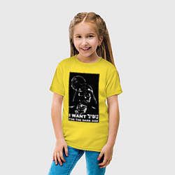 Футболка хлопковая детская Звёздные войны Дарт вейдер, цвет: желтый — фото 2