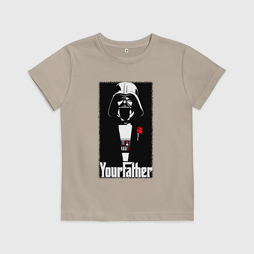 Детская футболка Крёстный отец Дарт Вейдер / Миндальный – фото 1