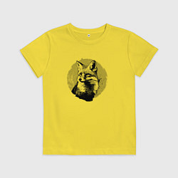 Футболка хлопковая детская Очень хитрая лиса, цвет: желтый