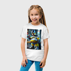 Футболка хлопковая детская Бэтсимпсон купил в фастфуде картофель фри, цвет: белый — фото 2