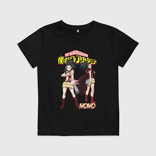 Детская футболка Моя геройская академия Момо / Черный – фото 1