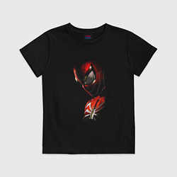 Футболка хлопковая детская Человек паук паркер, цвет: черный