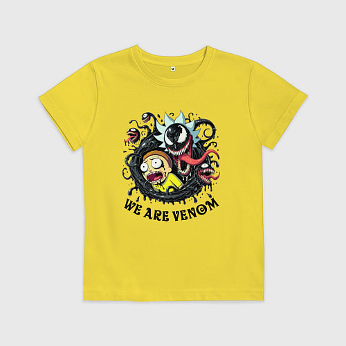 Детская футболка We are Venom - fantasy meme / Желтый – фото 1