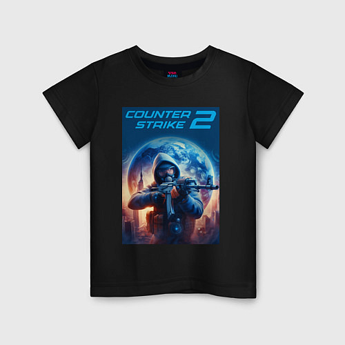 Детская футболка Counter Strike 2 - shooter / Черный – фото 1