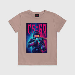 Детская футболка Counter Strike go - neon glow